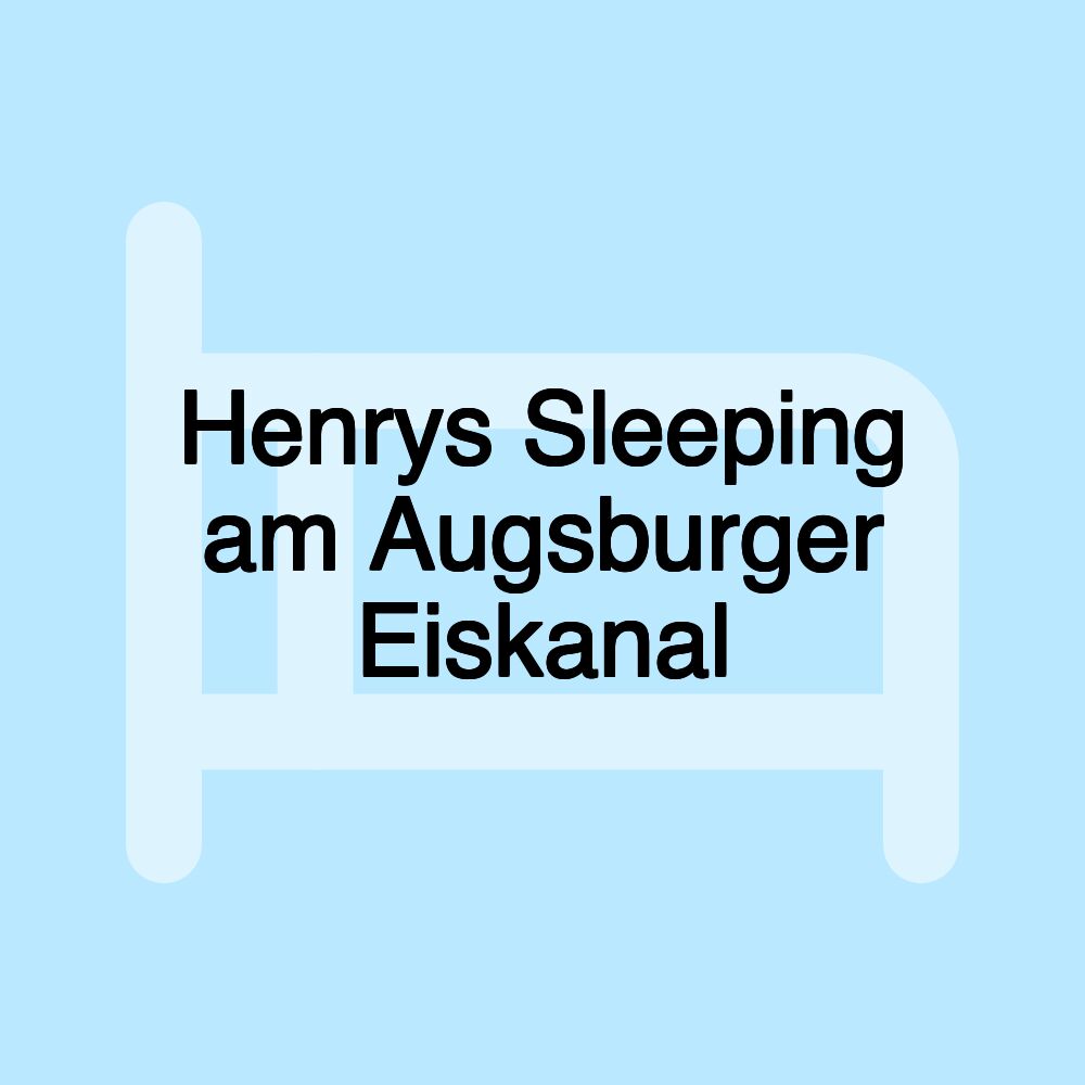 Henrys Sleeping am Augsburger Eiskanal