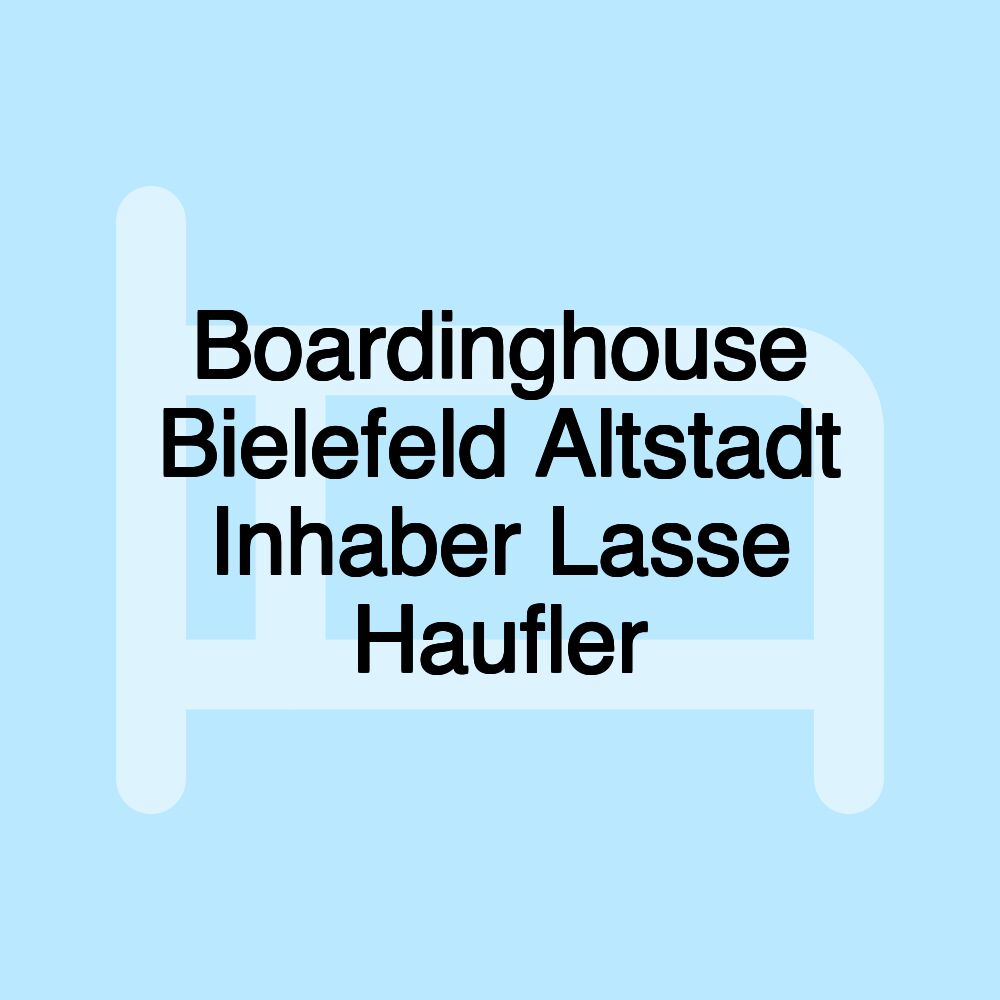 Boardinghouse Bielefeld Altstadt Inhaber Lasse Haufler