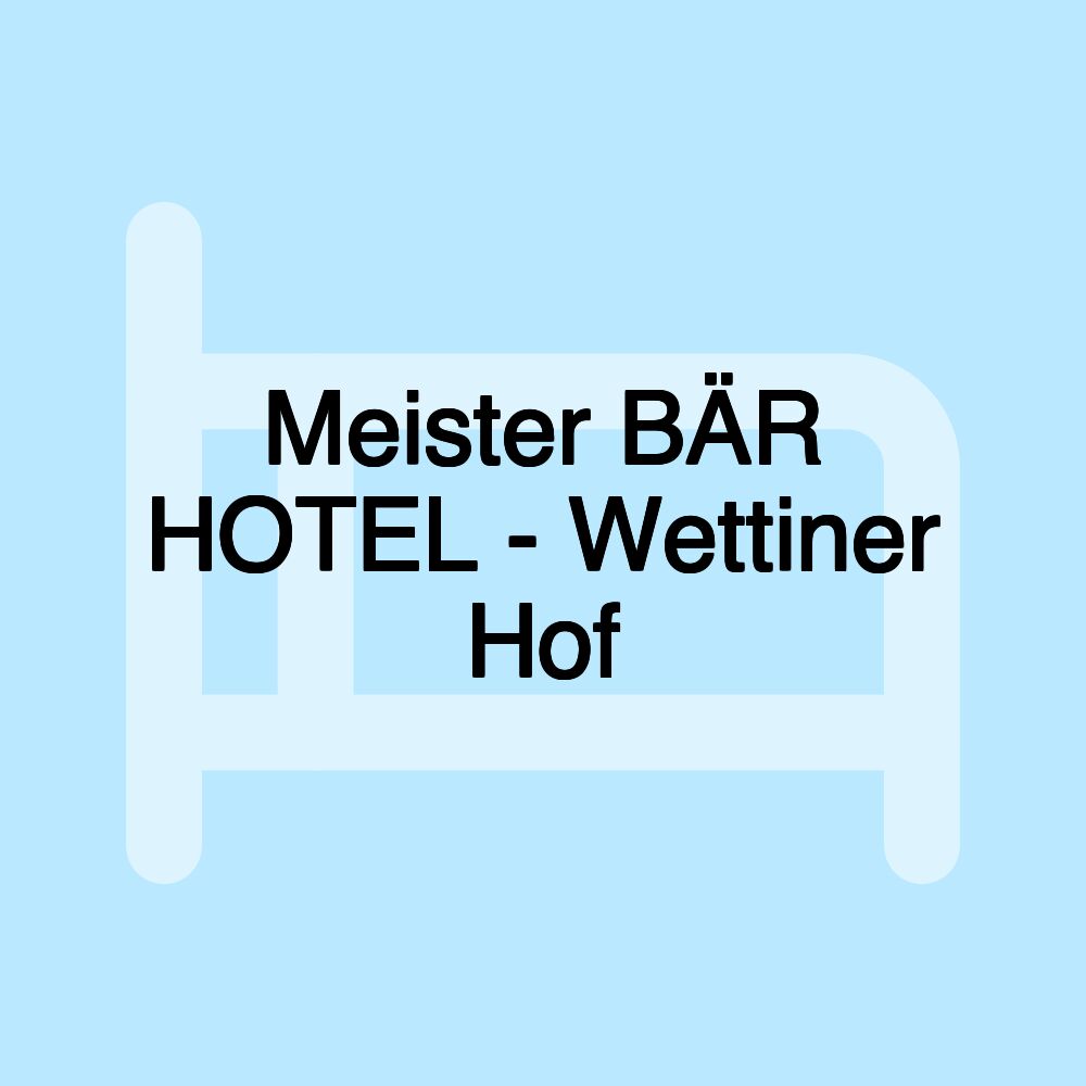 Meister BÄR HOTEL - Wettiner Hof