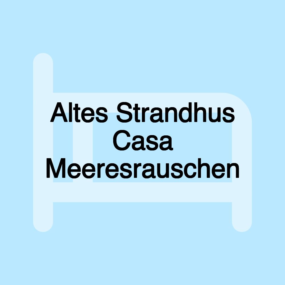 Altes Strandhus Casa Meeresrauschen