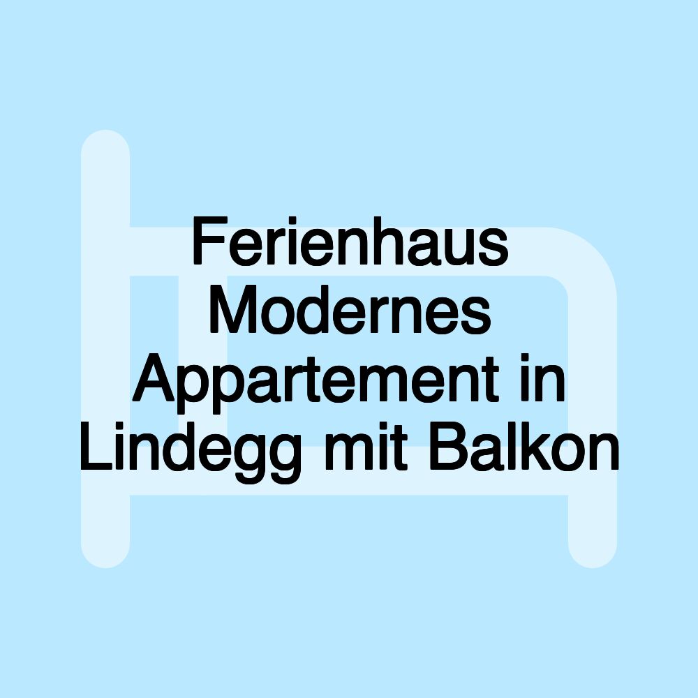 Ferienhaus Modernes Appartement in Lindegg mit Balkon